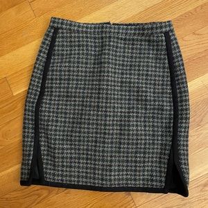 J Crew Gingham Wool Skirt